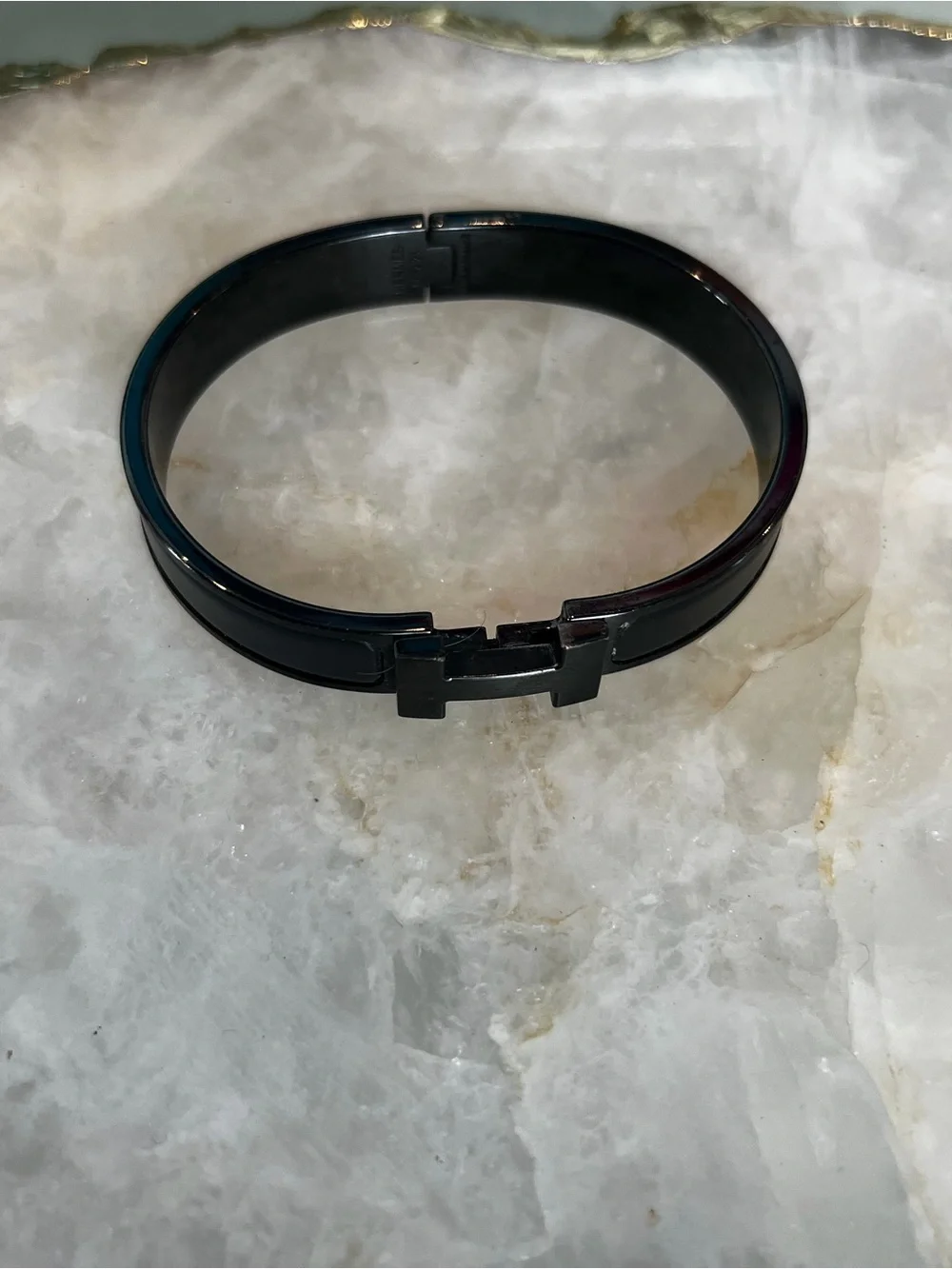 Hermes Black H Bracelet for Men